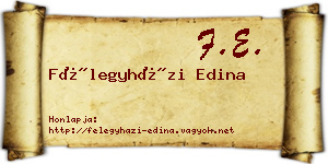 Félegyházi Edina névjegykártya