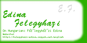 edina felegyhazi business card